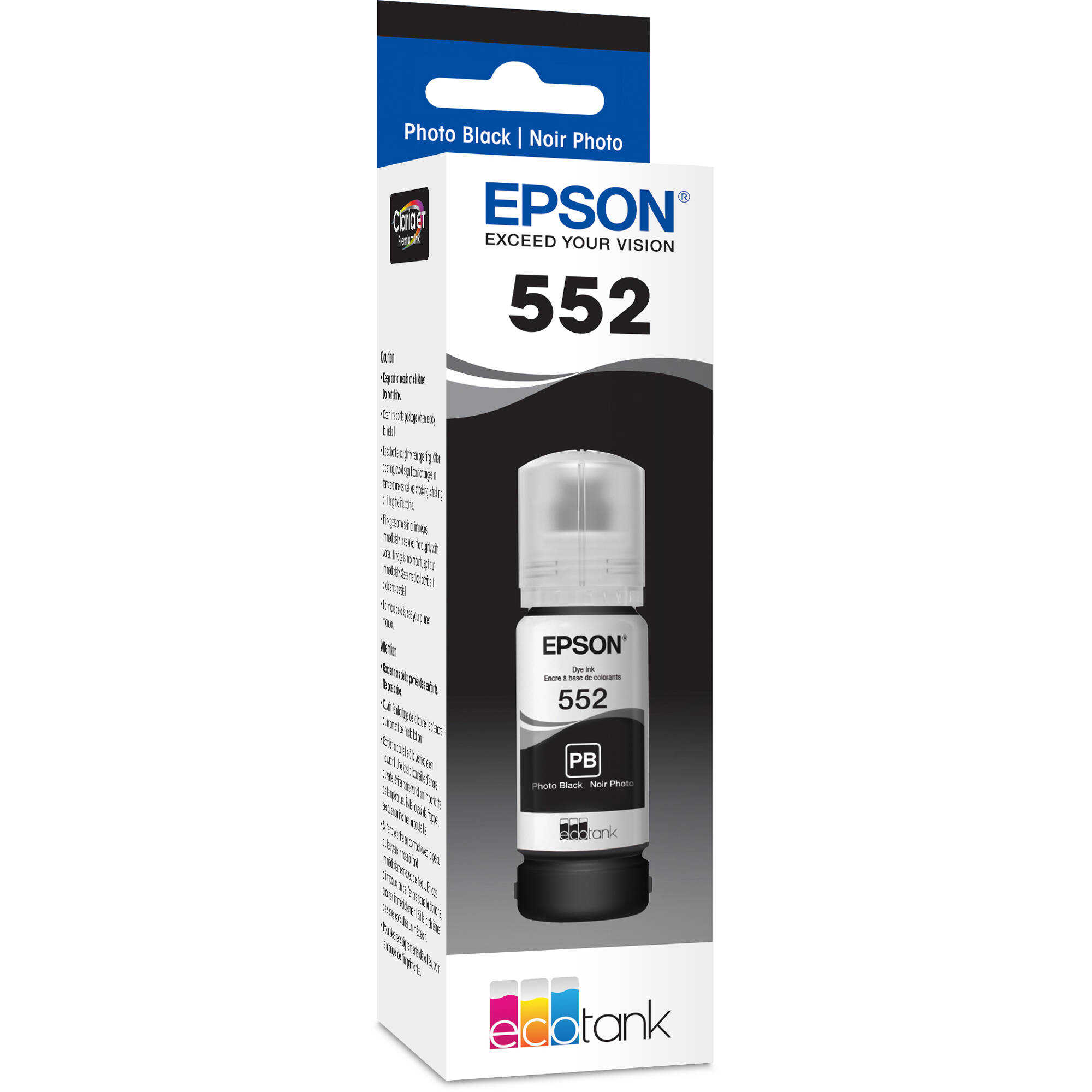 Epson - Closed Printers and Ink T552 Ink Bottle Dye Photo Blk Ink