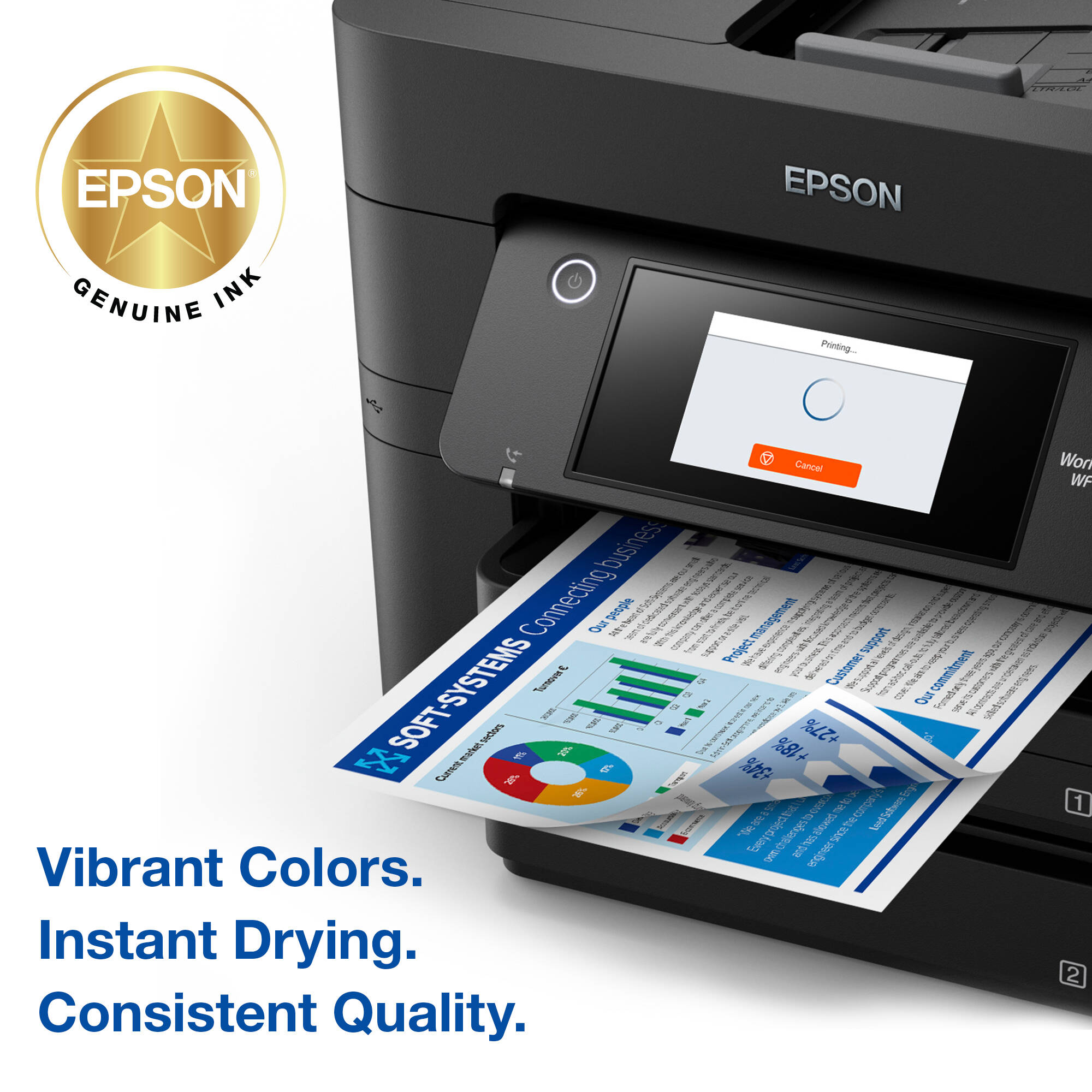 Epson T822XL-XCS high-yield CMYK ink multipack for compatible Epson printers — view 4