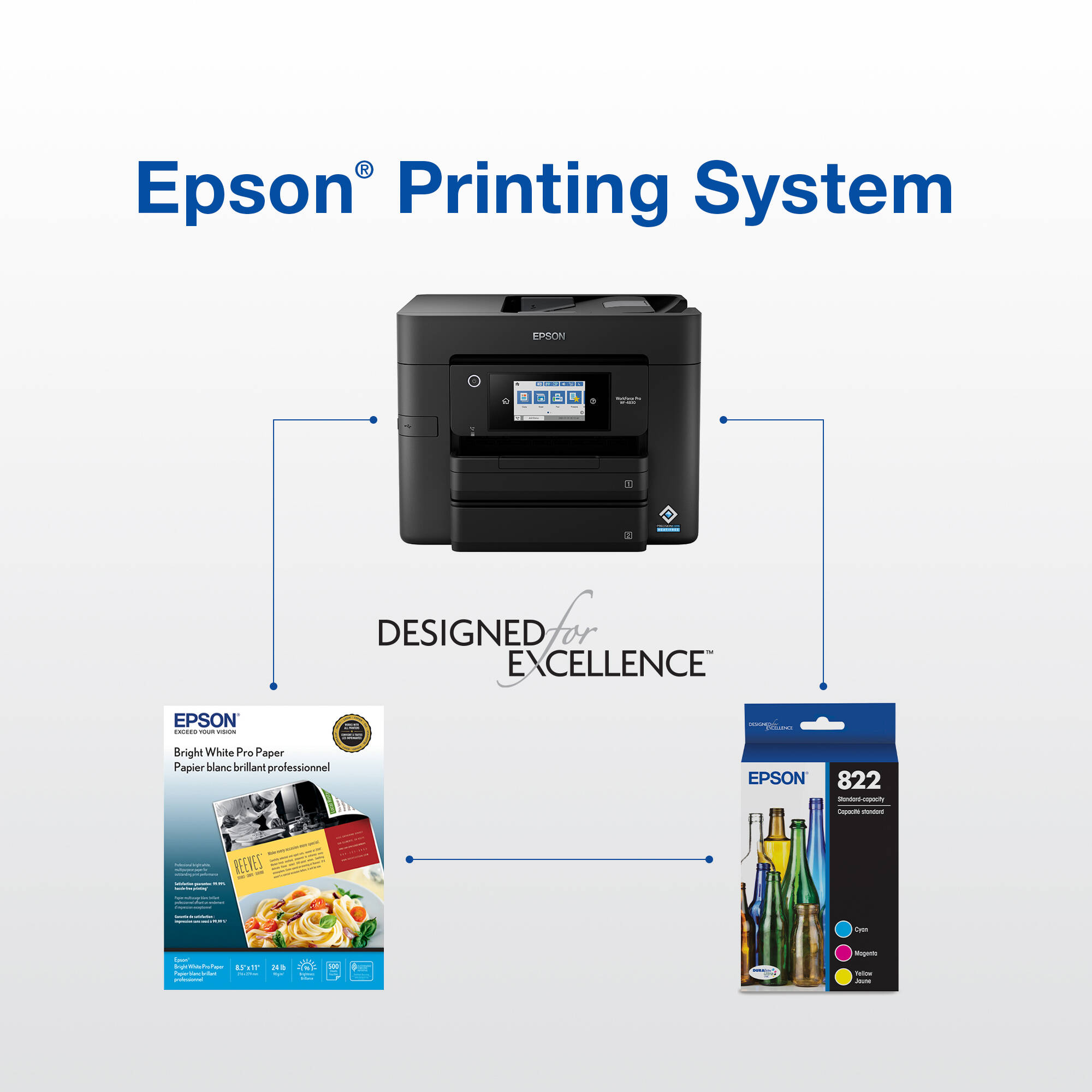 Epson T822XL-XCS high-yield CMYK ink multipack for compatible Epson printers — view 6