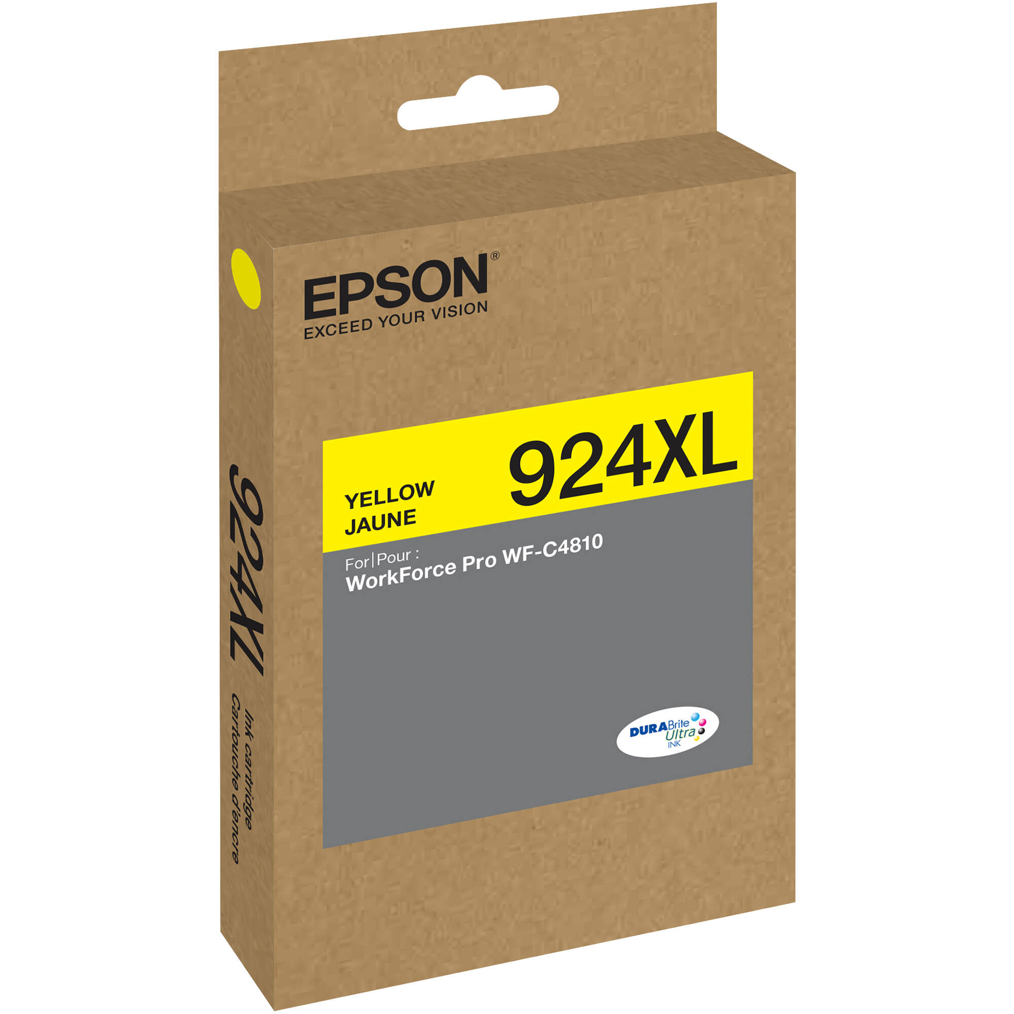 Epson T924XL420 yellow high-capacity OEM ink cartridge for supported Epson printers — view 2