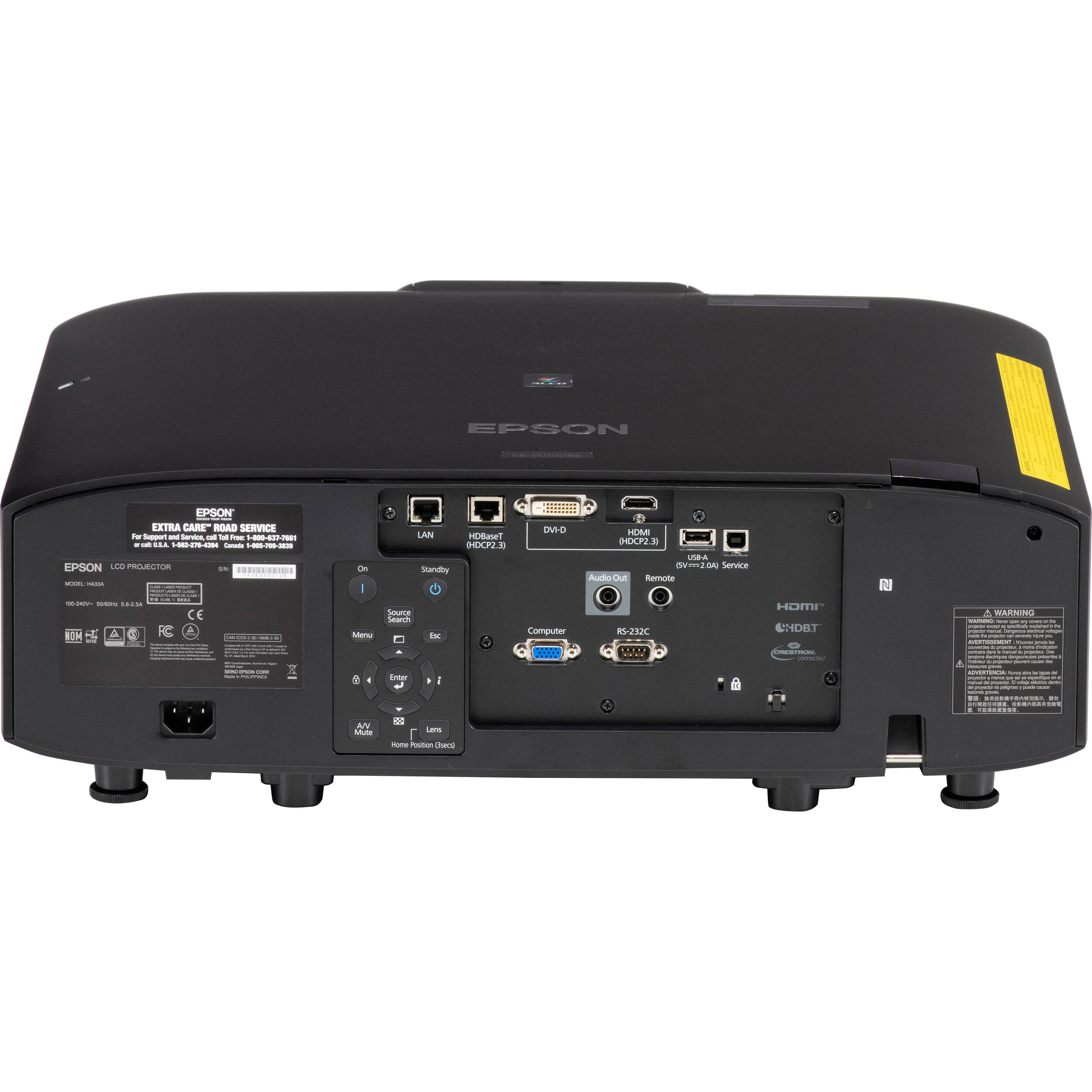 Epson EB-PU1008B black WUXGA laser installation projector lens not included — view 5