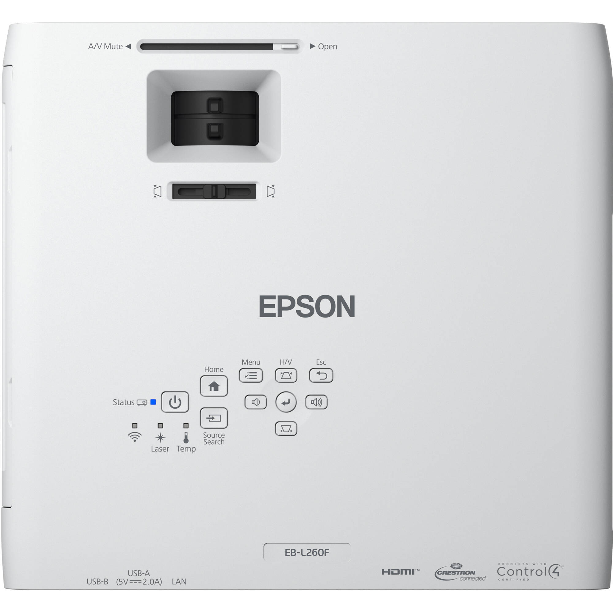Epson PowerLite L260F laser projector for classrooms and conference rooms with wireless display — view 5