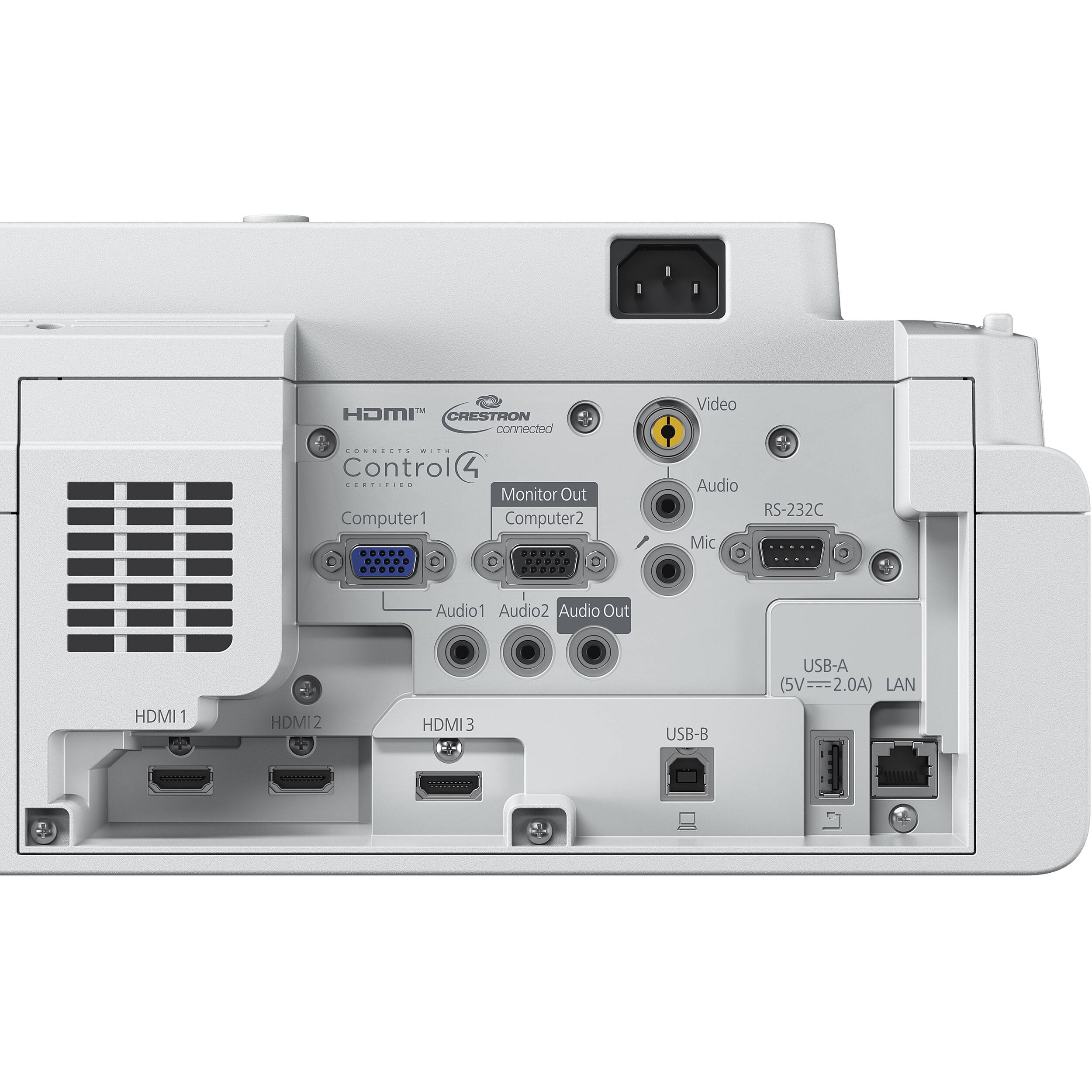 Epson PowerLite 760W ultra short-throw laser projector in white with 4,100 lumens and WXGA resolution — view 10