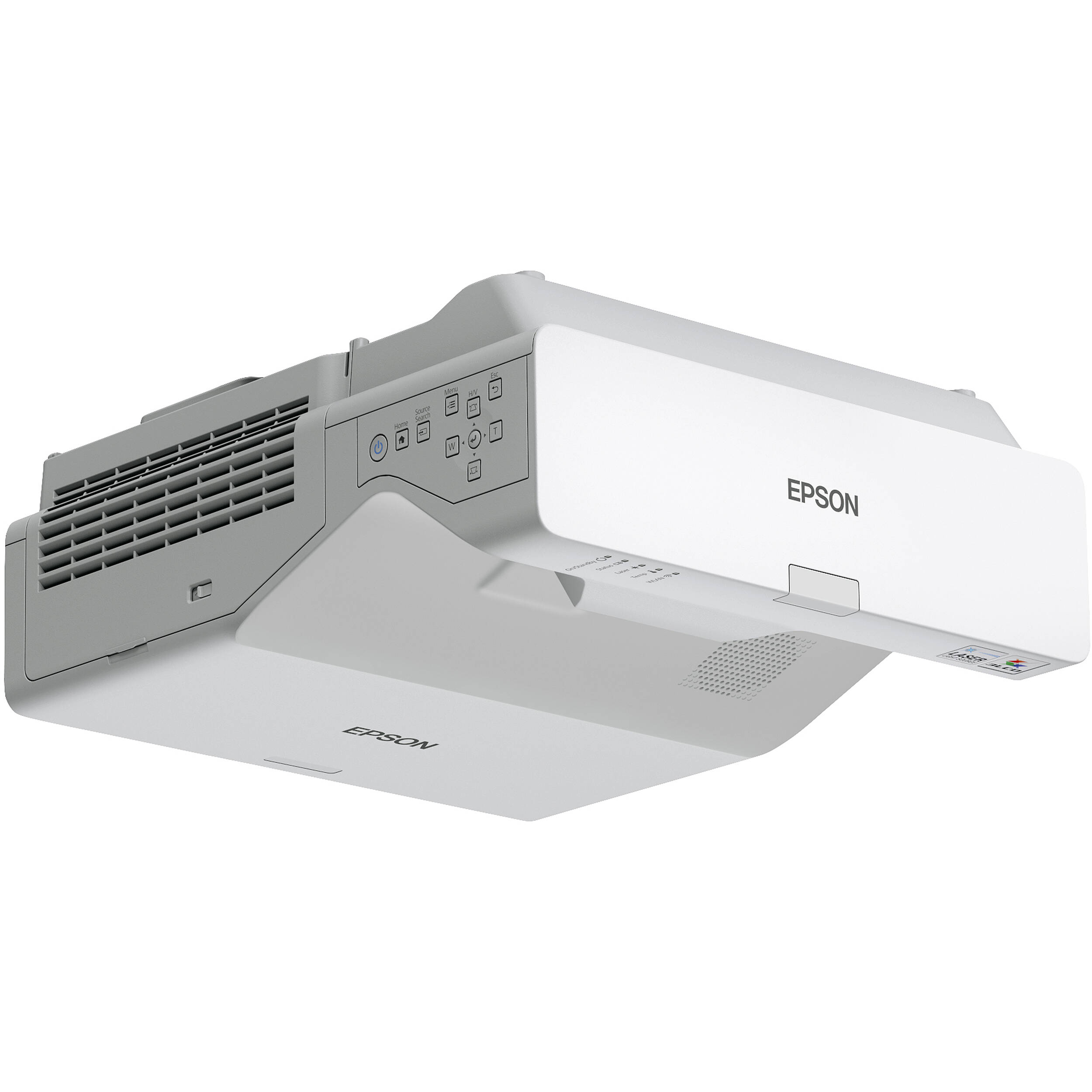 Epson PowerLite 760W ultra short-throw laser projector in white with 4,100 lumens and WXGA resolution — view 4