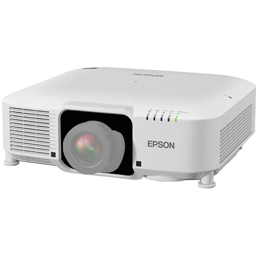 Epson EBPQ2008W 8,000 lumen 4K laser projector in white for ProAV installations — view 4