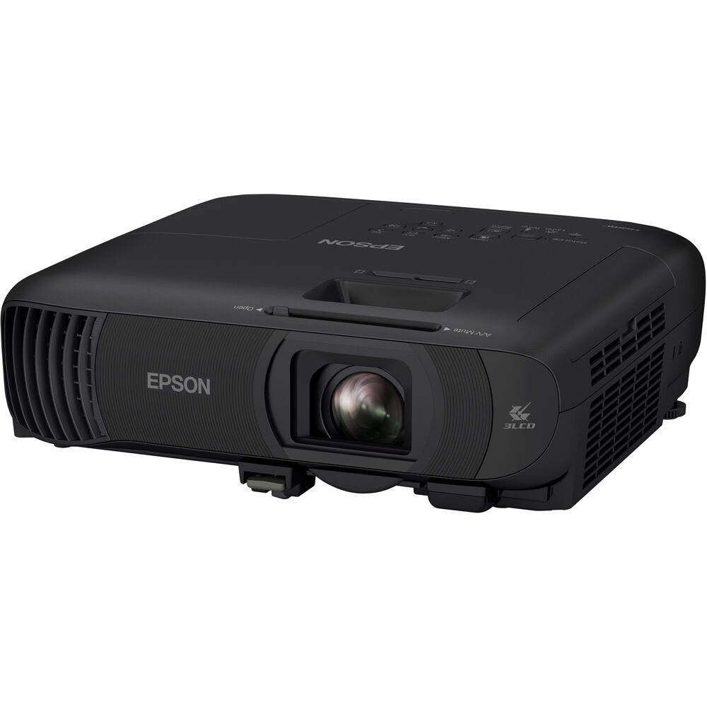 Epson PowerLite 1290 business projector in black with 4,100 lumens and 1080p resolution — view 3