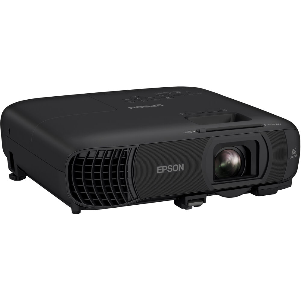 Epson PowerLite 1290 business projector in black with 4,100 lumens and 1080p resolution — view 4