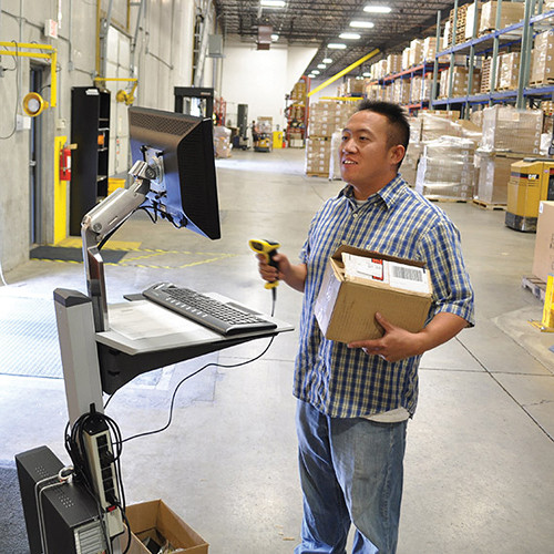 Ergotron NEO FLEX II LCD medical cart with pivoting display support for mobile clinical workflows — view 7