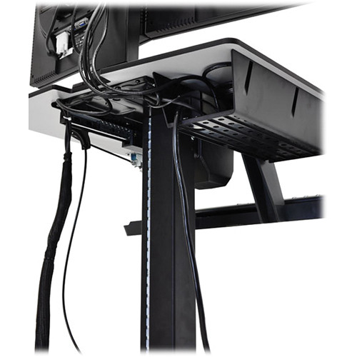 Ergotron WORKFIT-C, SINGLE HD sit-stand workstation with height-adjustable display and keyboard tray — view 2