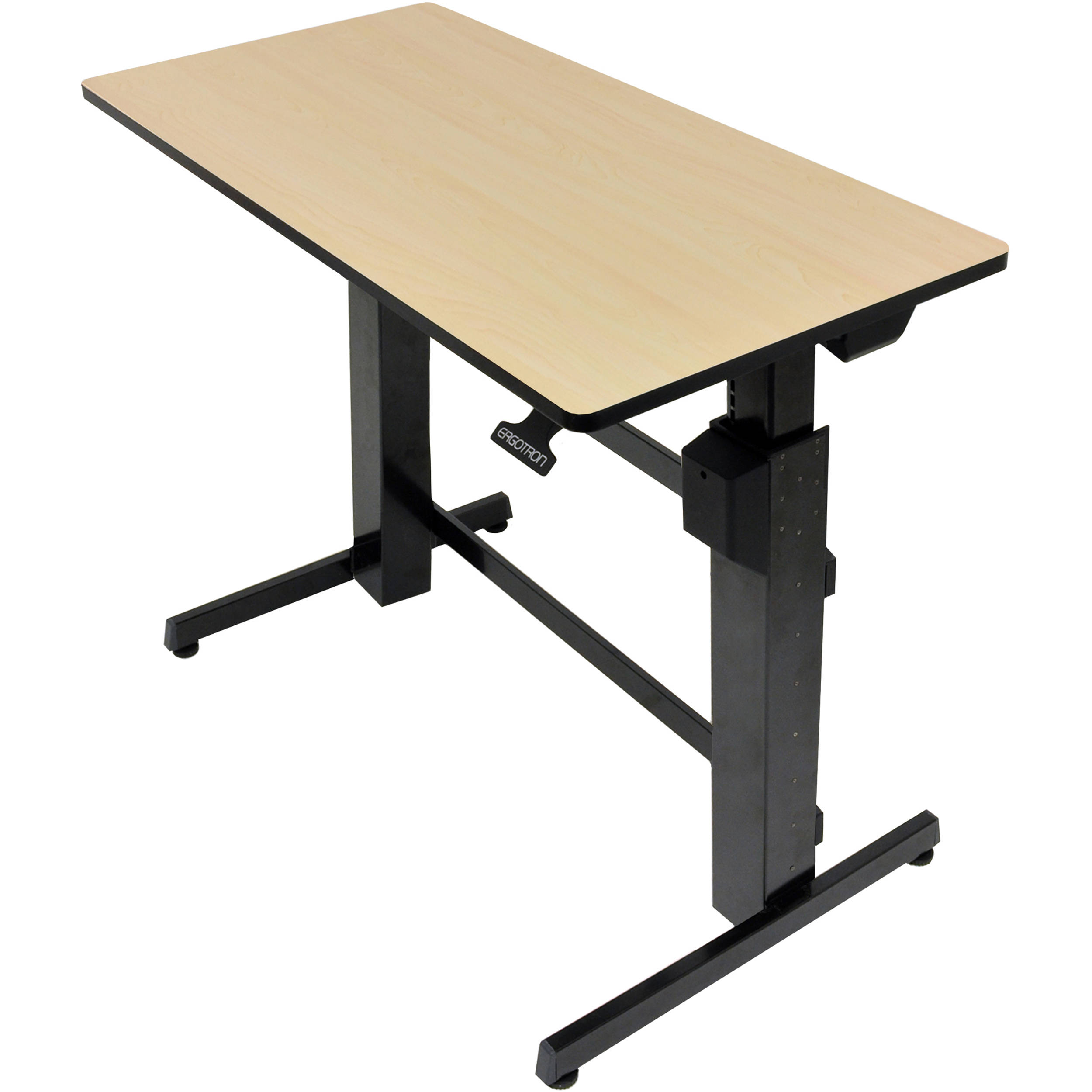 Ergotron Stock Workfit-D Sit-Stand Desk Birch Surface
