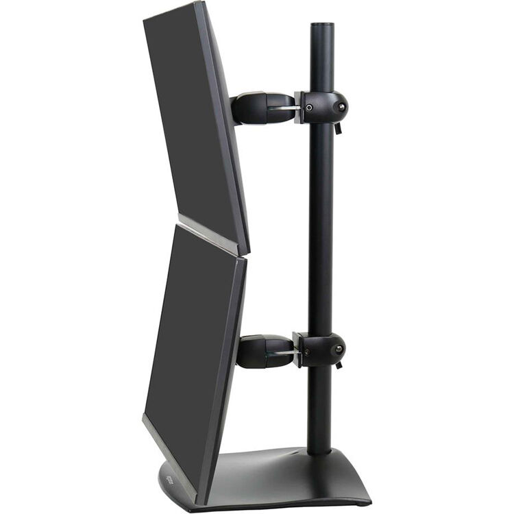 Ergotron DS100 Dual-Monitor Desk Stand, Vertical for stacked dual-display desktop setup — view 2