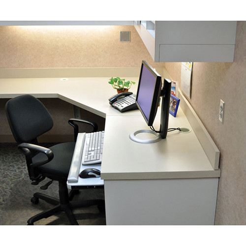 Ergotron Neo-Flex LCD Stand in black, desktop monitor stand for up to 24 inch displays — view 3