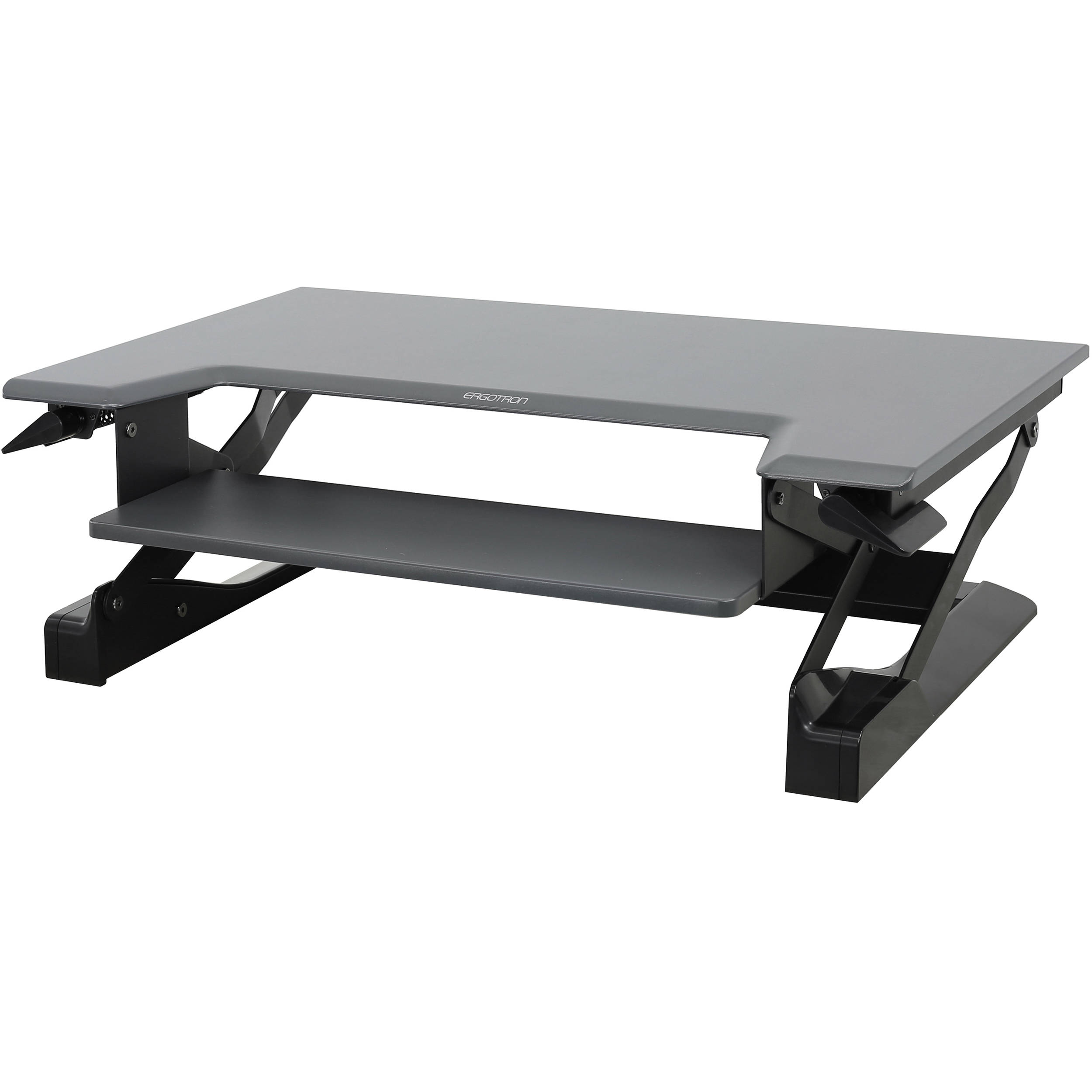 Ergotron WorkFit-T standing desk converter in black for sit-stand office workstations — view 3