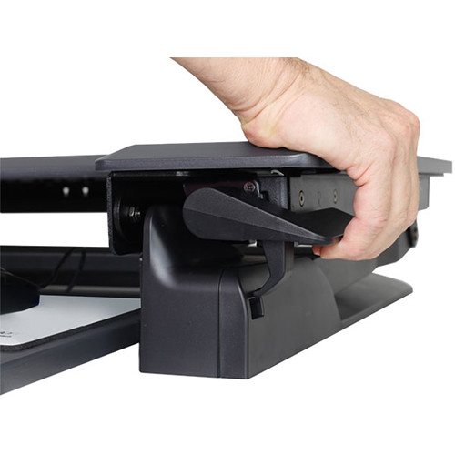 Black Ergotron WORKFIT-TL standing desk converter for office sit-to-stand workstations — view 3