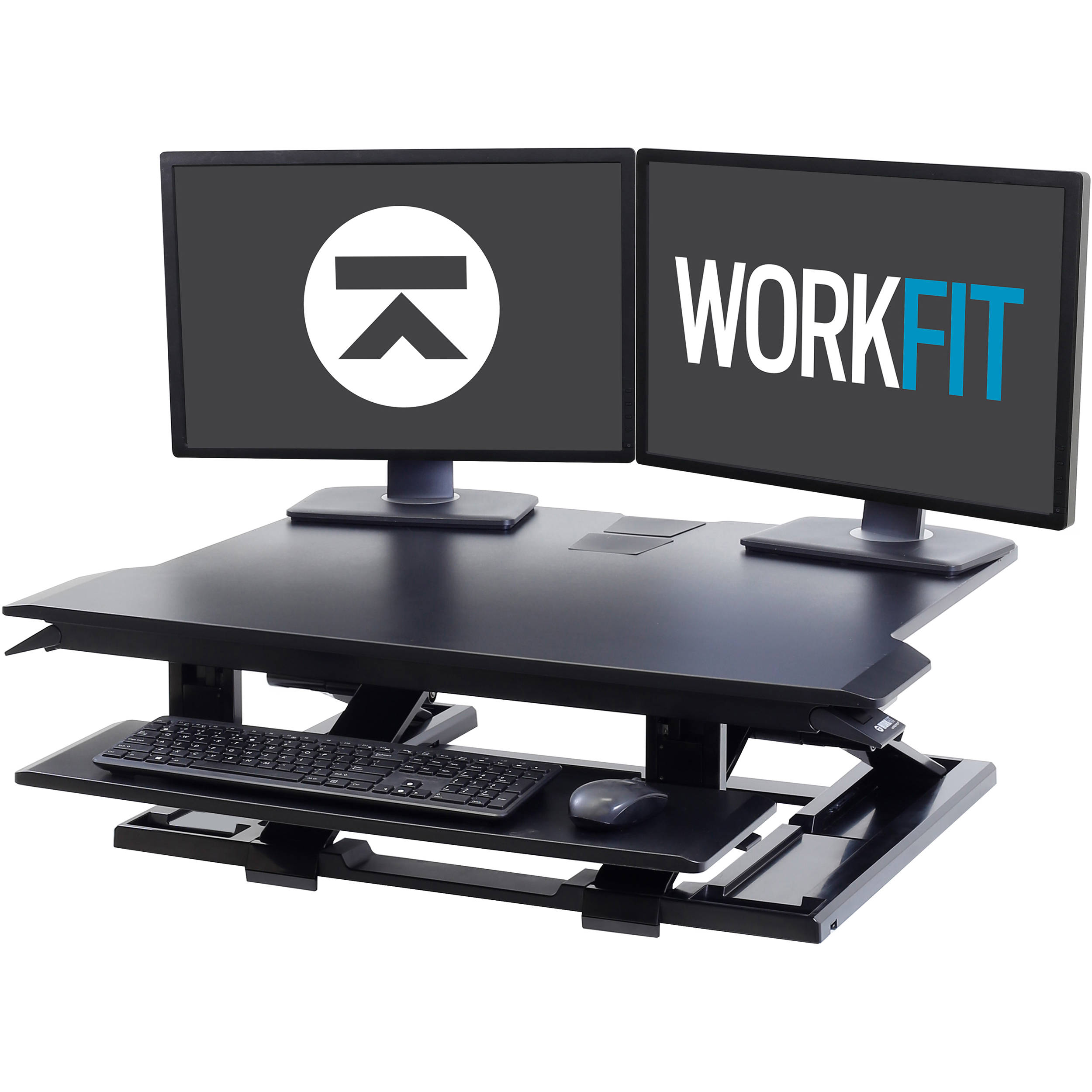 Ergotron WorkFit-TX black standing desk converter for sit-stand workstations — view 2