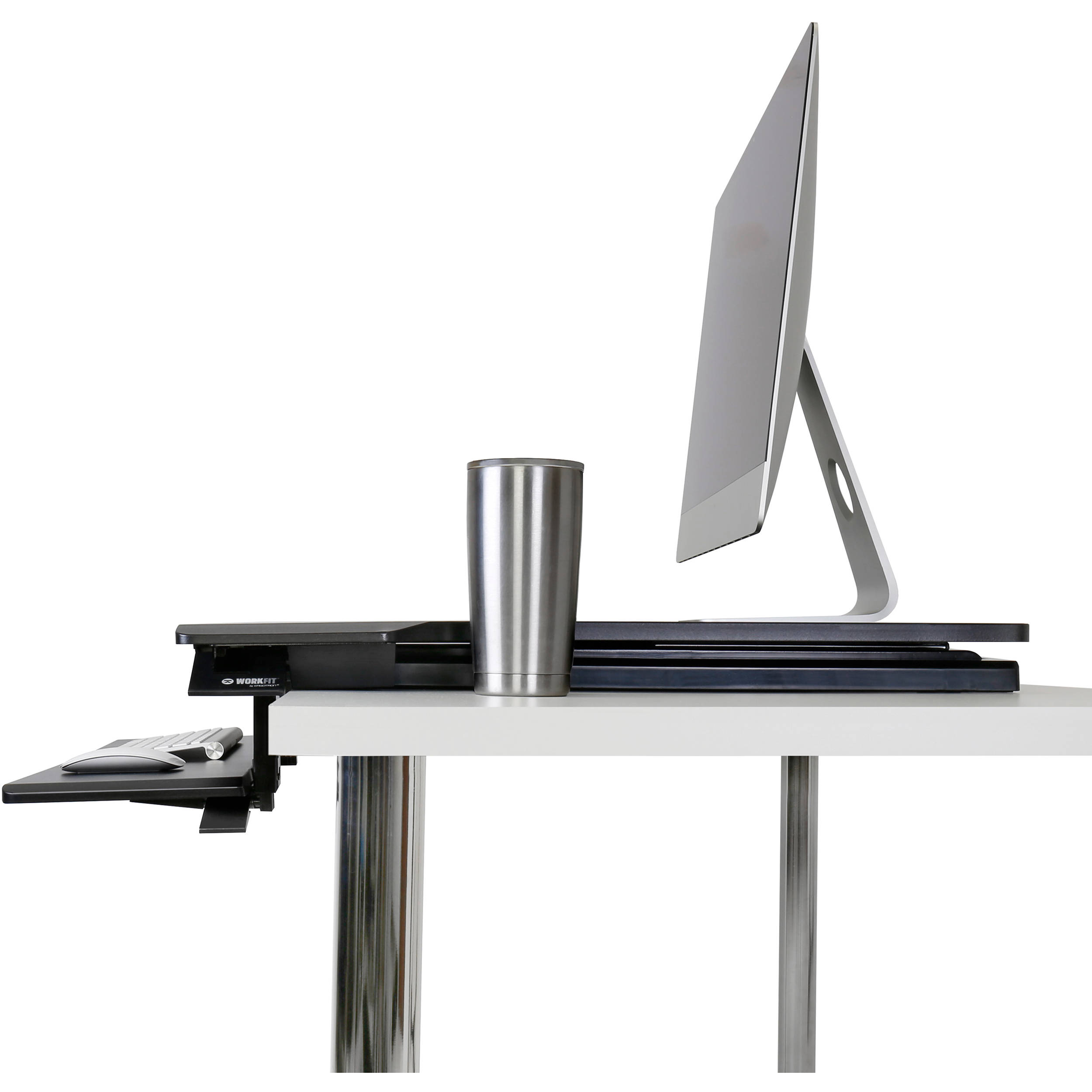 Ergotron WorkFit-TX black standing desk converter for sit-stand workstations — view 3