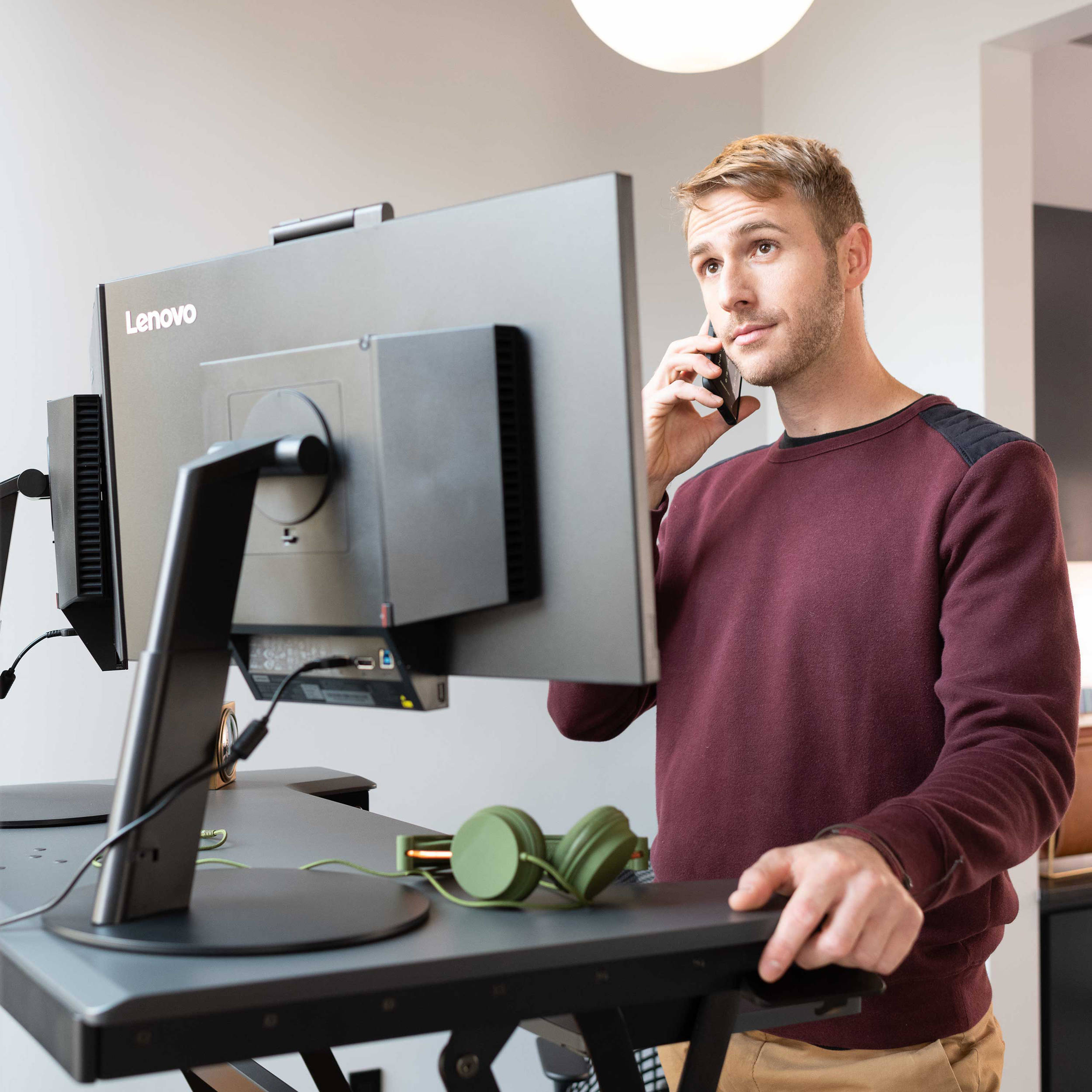 Ergotron WorkFit-TX black standing desk converter for sit-stand workstations — view 8
