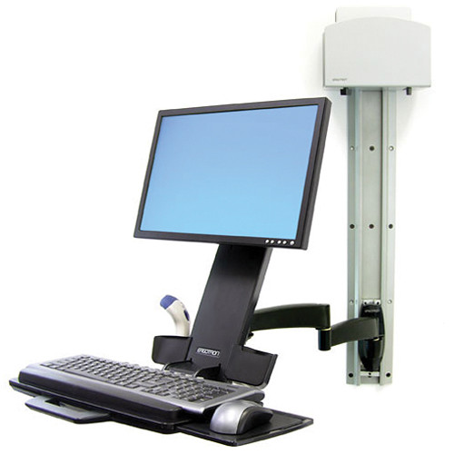 Ergotron 200 Series Combo Arm in black for monitor mounting and desk-space savings — view 4