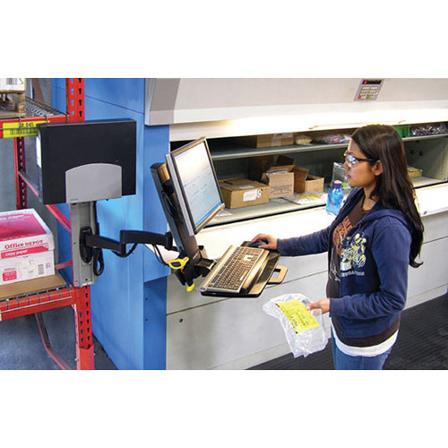Ergotron 200 Series Combo Arm in black for monitor mounting and desk-space savings — view 6