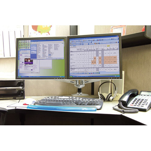 Ergotron LX 45-245-026 polished aluminum dual side-by-side monitor arm for two LCD displays — view 6