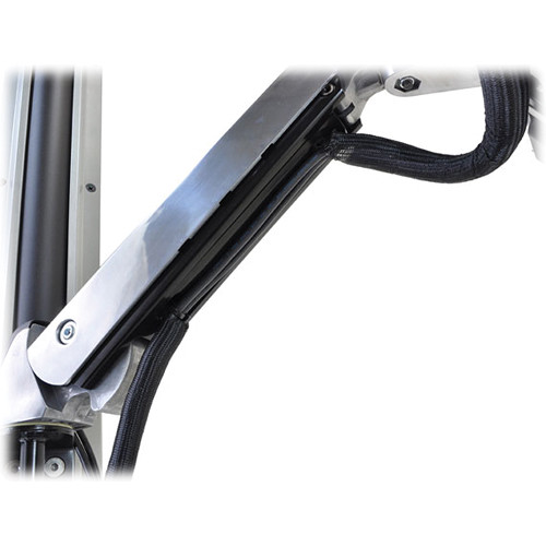 Ergotron SV Sit-Stand Combo Arm in polished finish with keyboard and LCD support — view 3