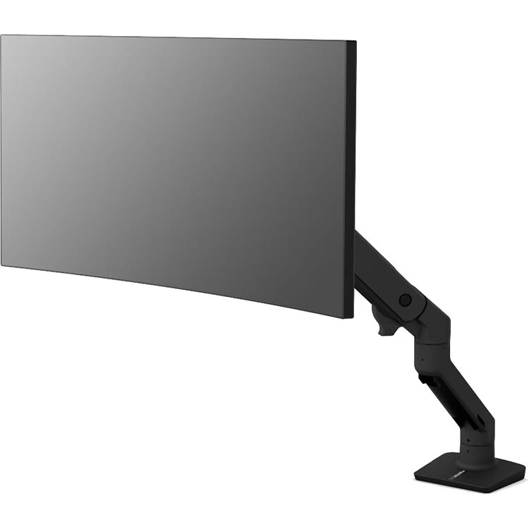 Ergotron HX desk monitor arm in matte black for large display mounting — view 2