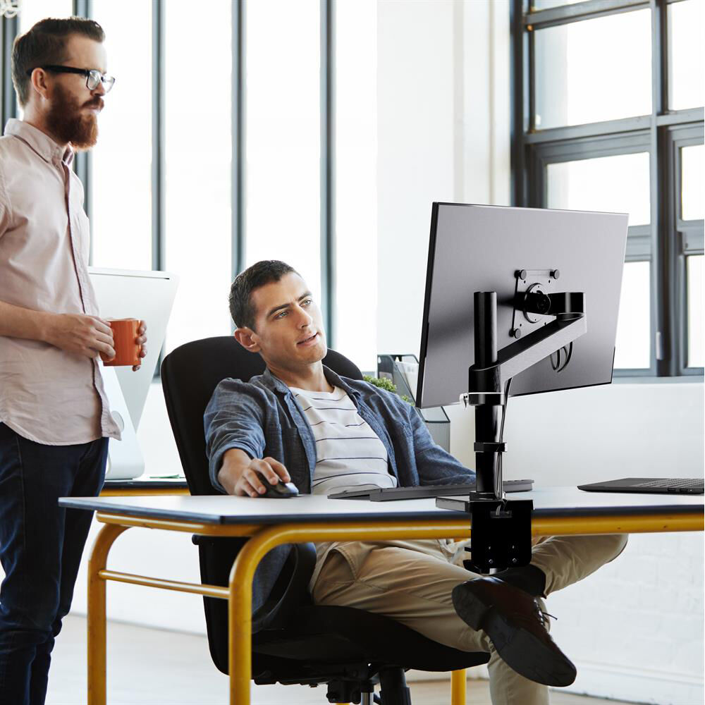Ergotron NX Monitor Arm Black for single monitor desk mounting — view 3