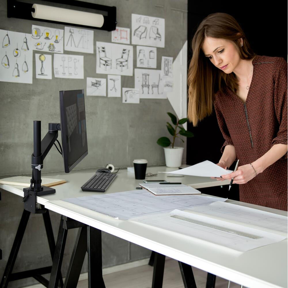 Ergotron NX Monitor Arm Black for single monitor desk mounting — view 4