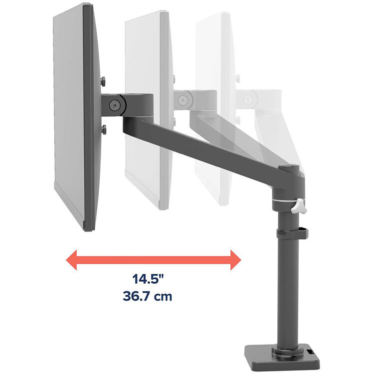 Ergotron NX Monitor Arm Black for single monitor desk mounting — view 6