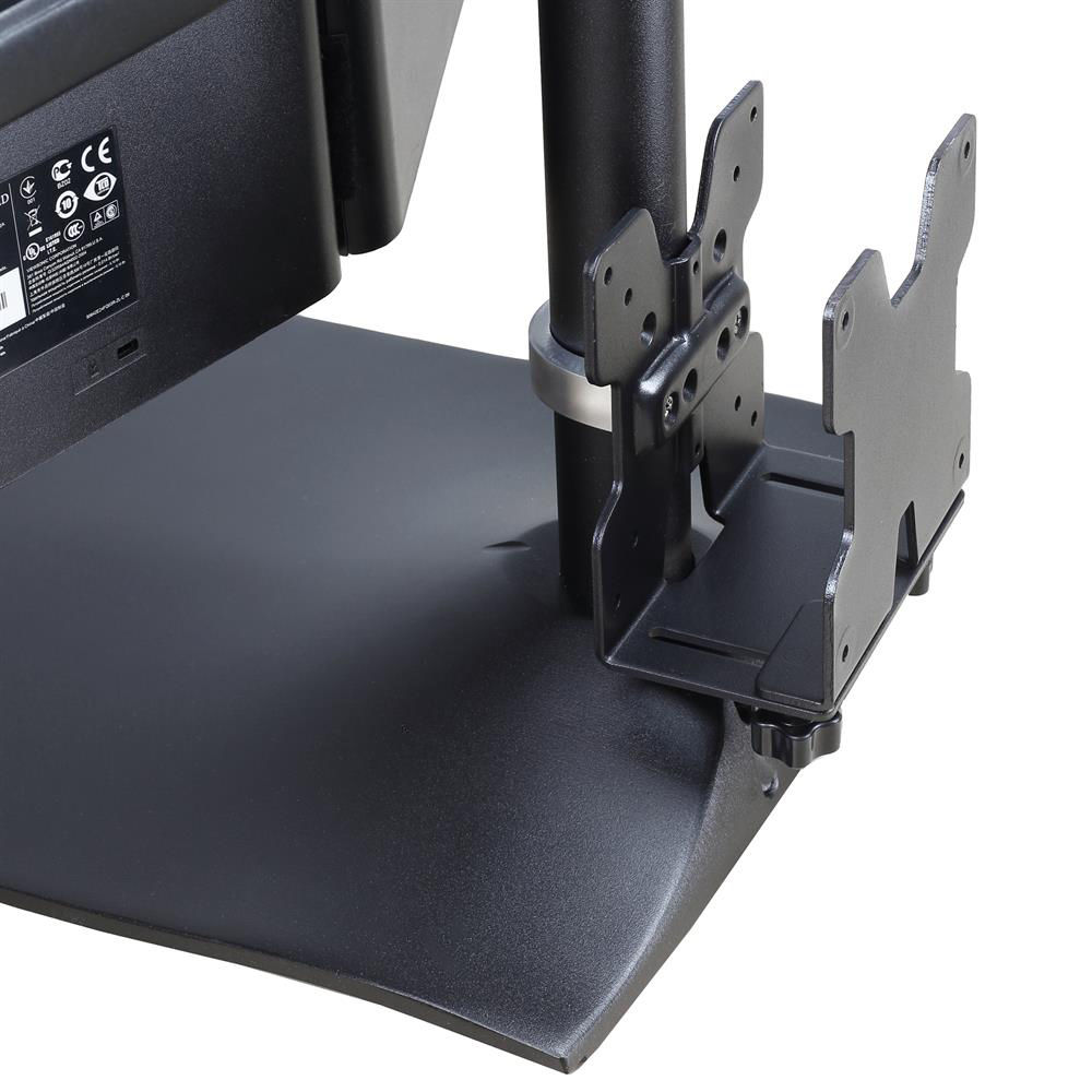 Ergotron thin client CPU holder in black textured finish for workstation mounting — view 3