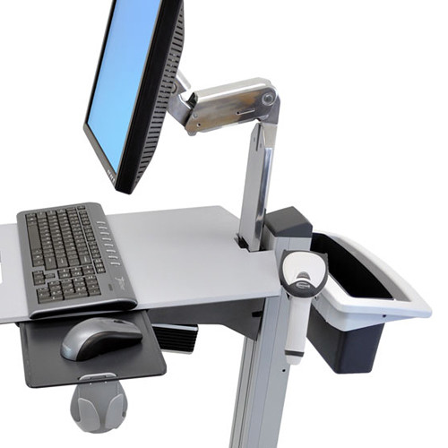 Ergotron NF Cart Basket and Handle Kit cart accessory for mobile workspace organization — view 2