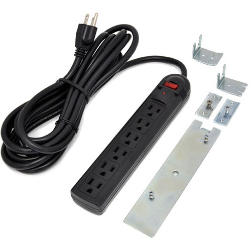 Ergotron 97-711 6-Outlet 125 VAC 15 A Power Strip | Wall Mount