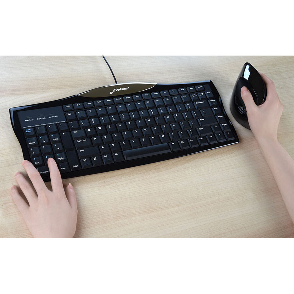Evoluent reduced reach right-hand keyboard with wired USB connection — view 6