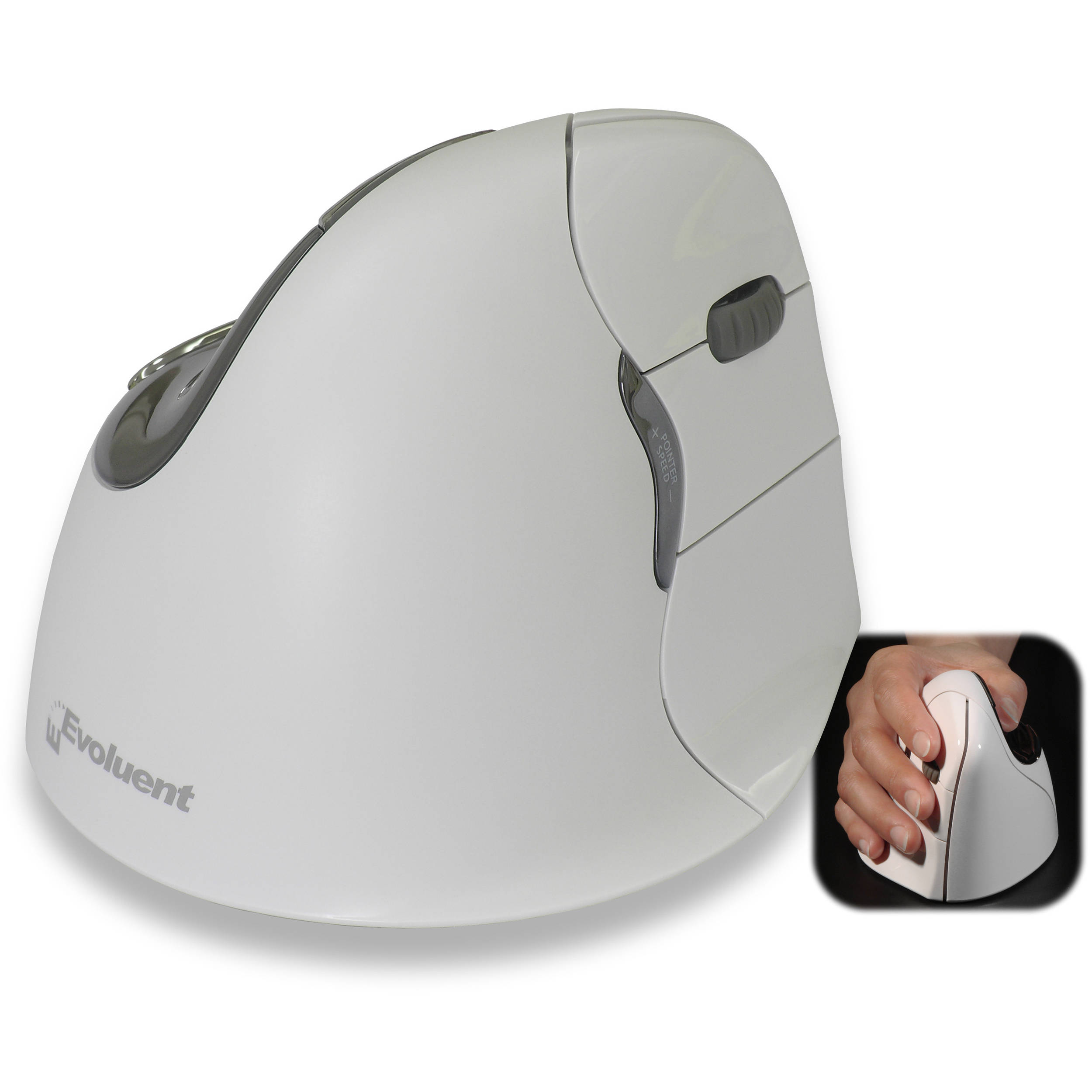 Evoluent VerticalMouse 4 Right Bluetooth ergonomic vertical wireless mouse for right-handed users — view 2
