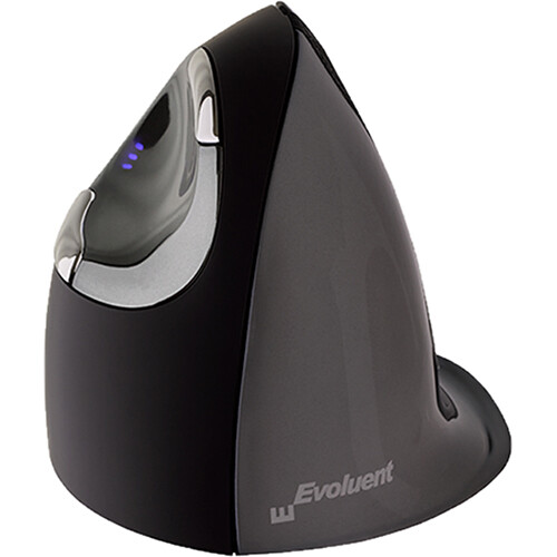 Evoluent Vertical Mouse D right large wired ergonomic mouse with grooved buttons — view 2