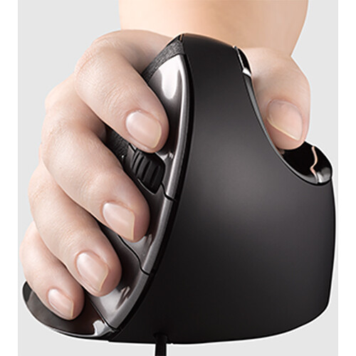 Evoluent Vertical Mouse D right large wired ergonomic mouse with grooved buttons — view 4