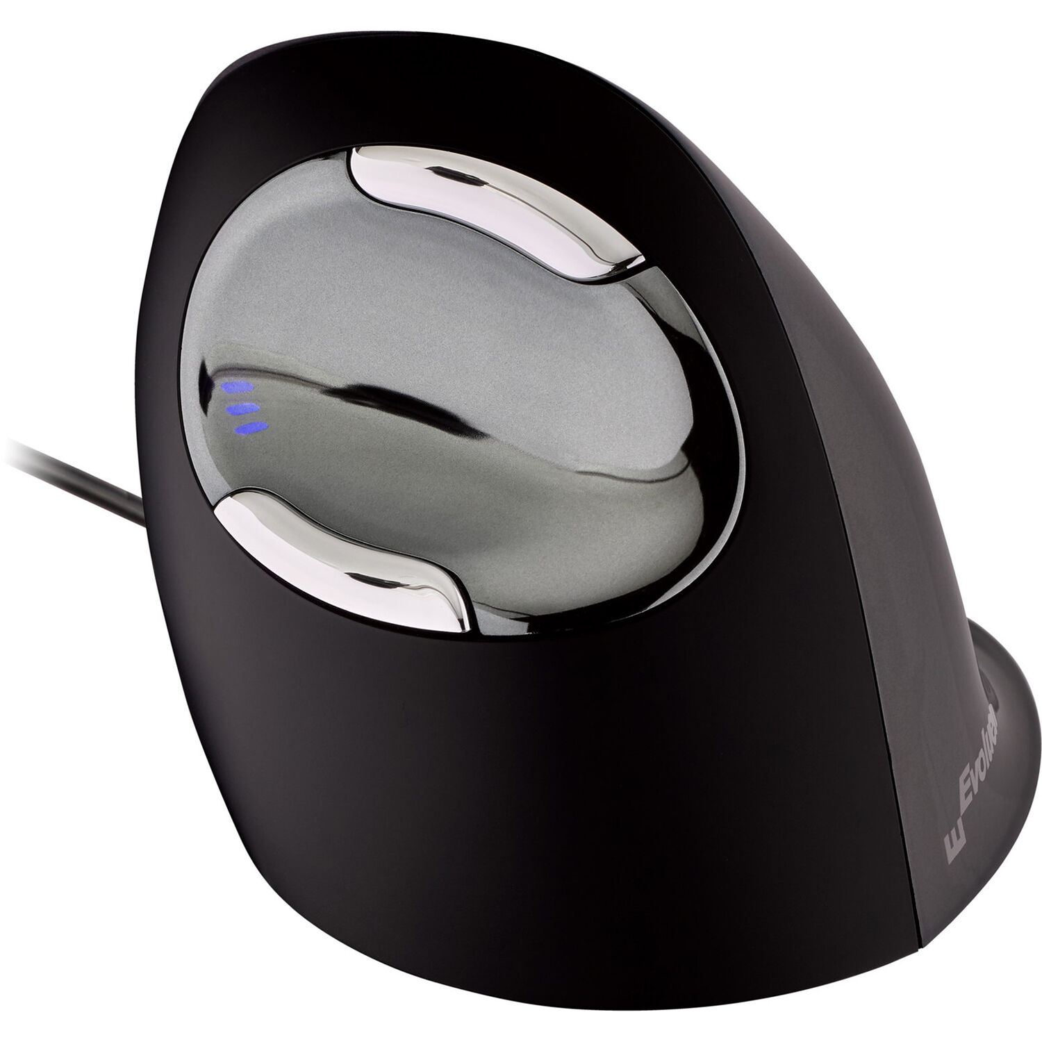 Evoluent VMDS vertical mouse with grooved buttons and shallow fingertip groove — view 2