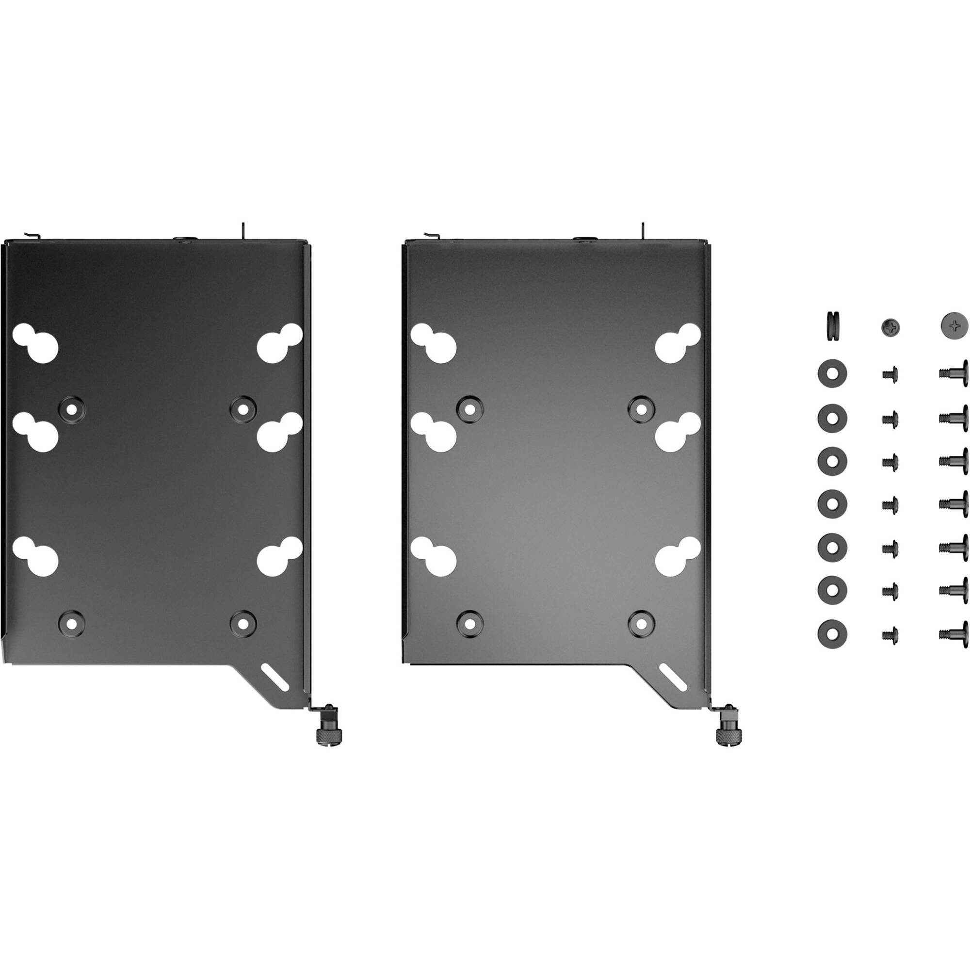 Black Fractal Design HDD drive tray kit with two trays for 3.5 in and 2.5 in drives — view 2