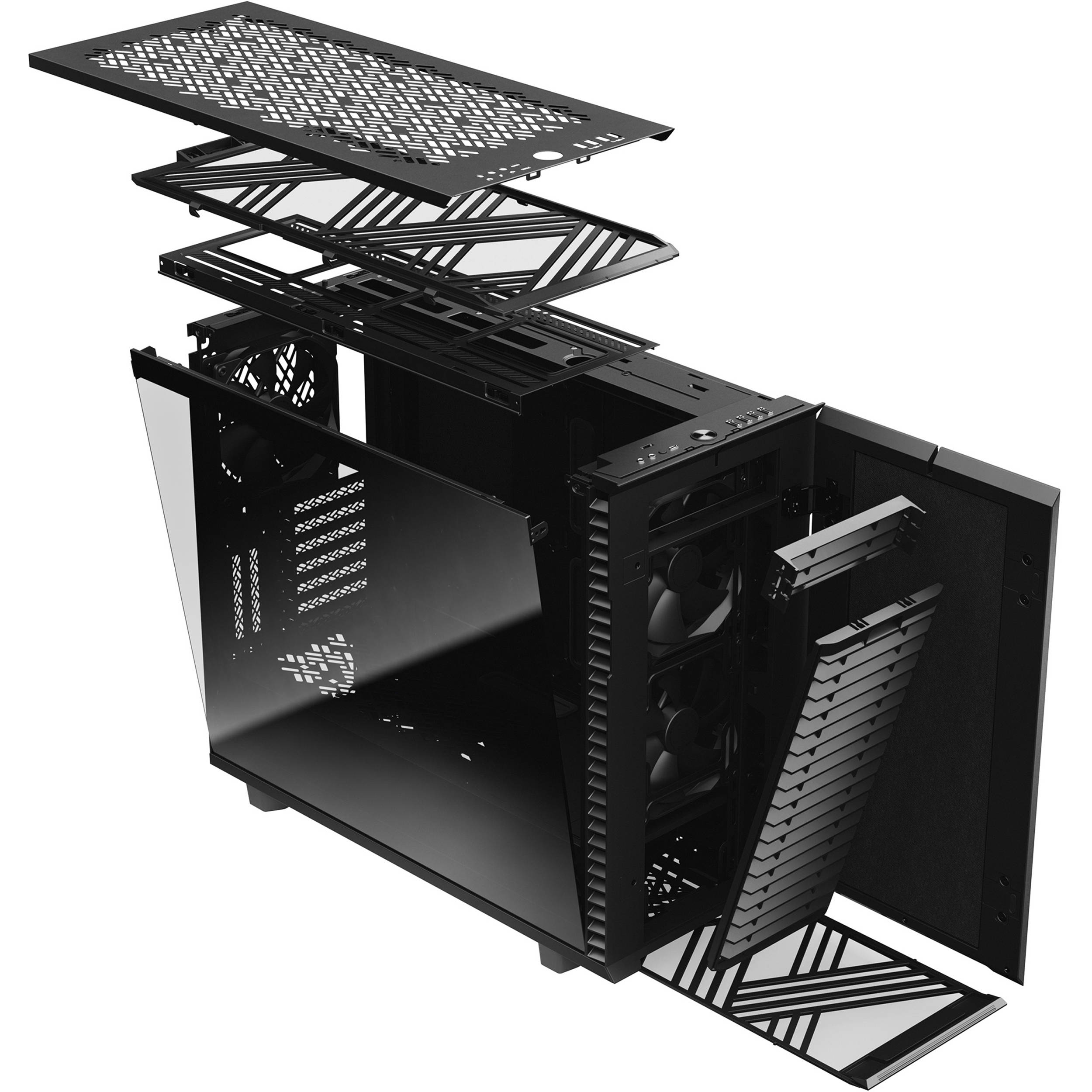 Fractal Design Define 7 Black TG Dark Tint mid-tower PC case with tempered glass side panel — view 21