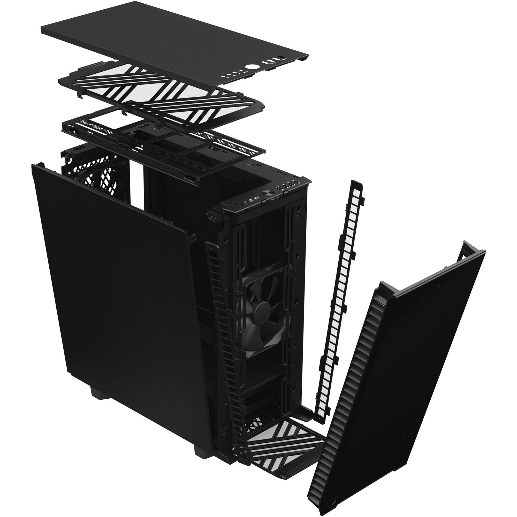 Fractal Design Define 7 Compact Black Solid PC case with solid side panel and compact black chassis — view 25