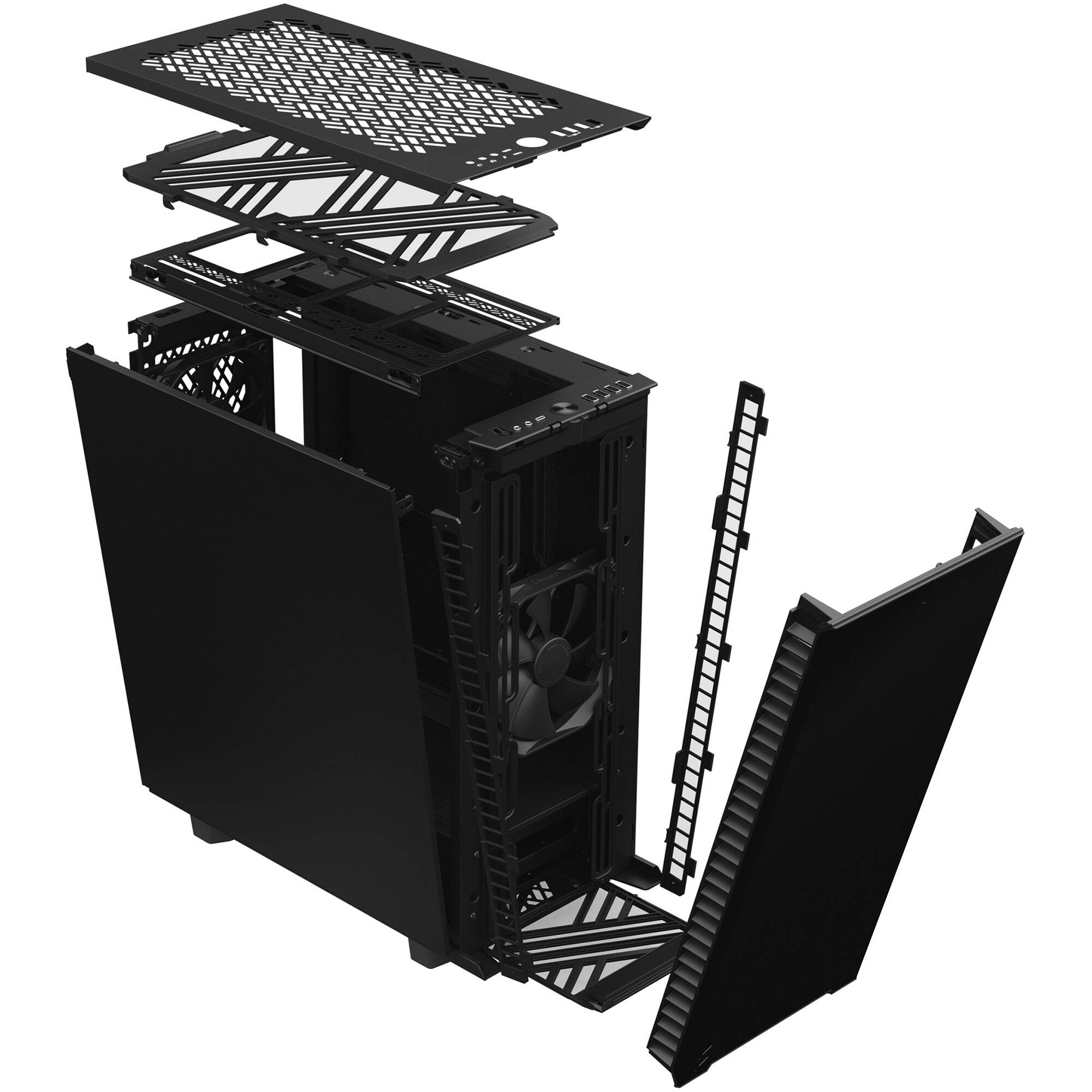 Fractal Design Define 7 Compact Black Solid PC case with solid side panel and compact black chassis — view 26