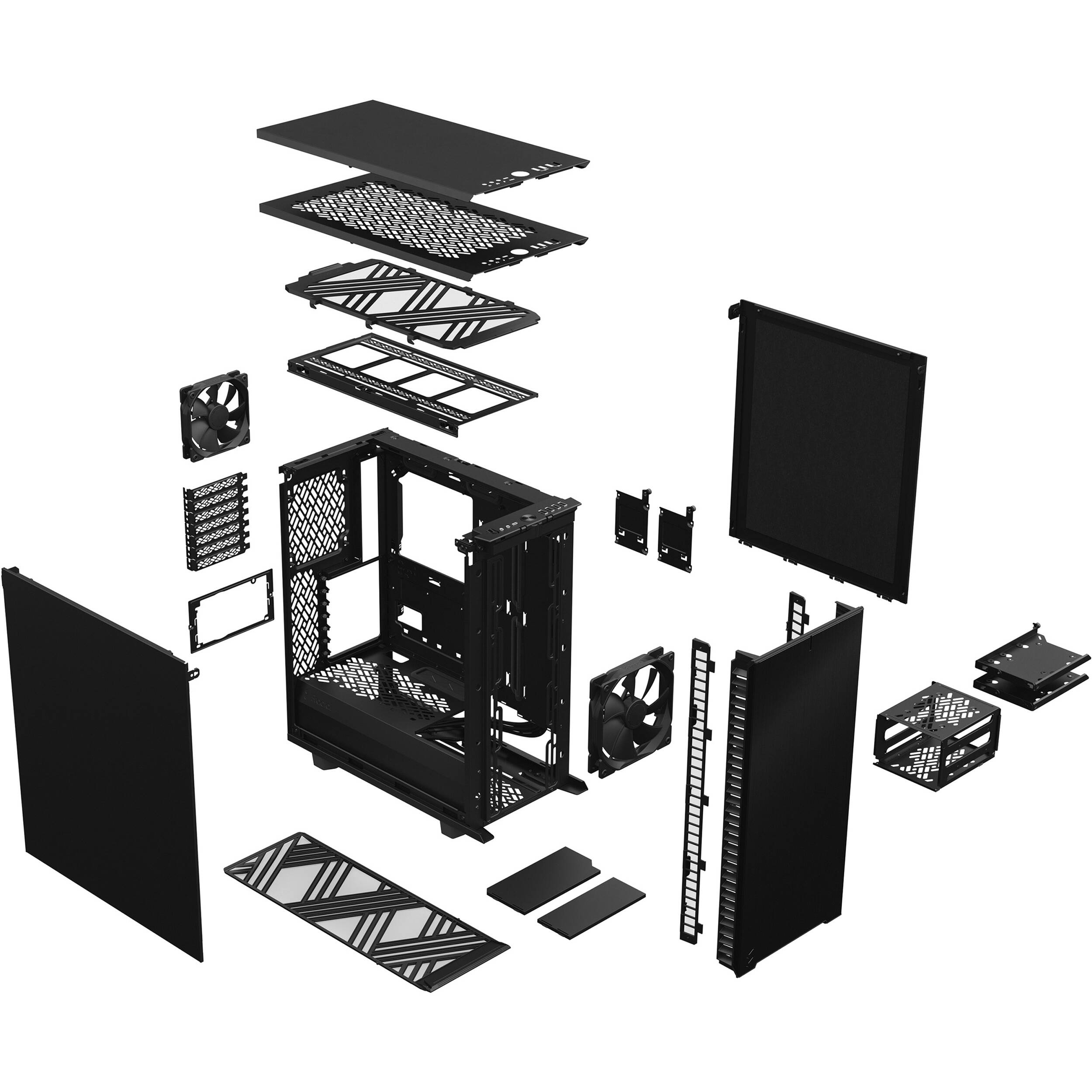 Fractal Design Define 7 Compact Black Solid PC case with solid side panel and compact black chassis — view 27