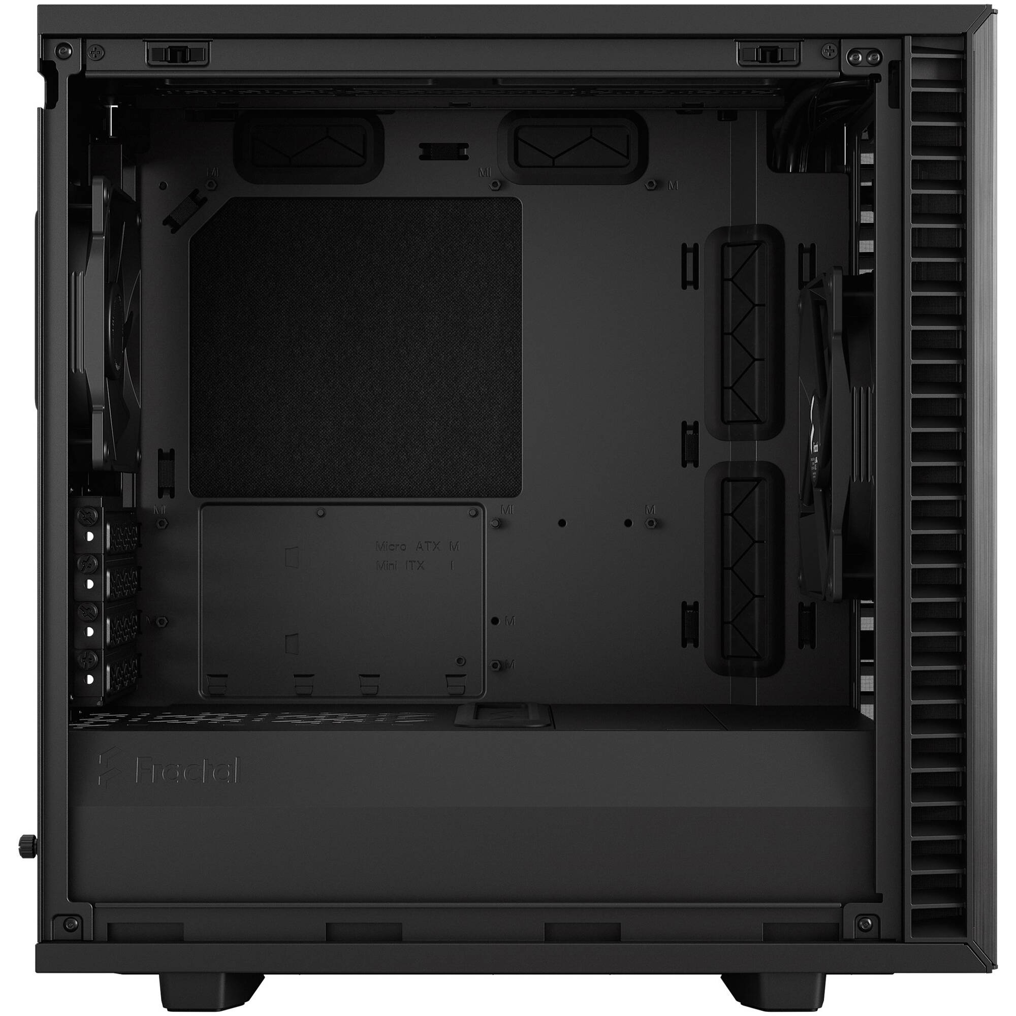 Fractal Design Define 7 Mini Black Solid compact Mini Tower PC case with solid black side panel — view 13