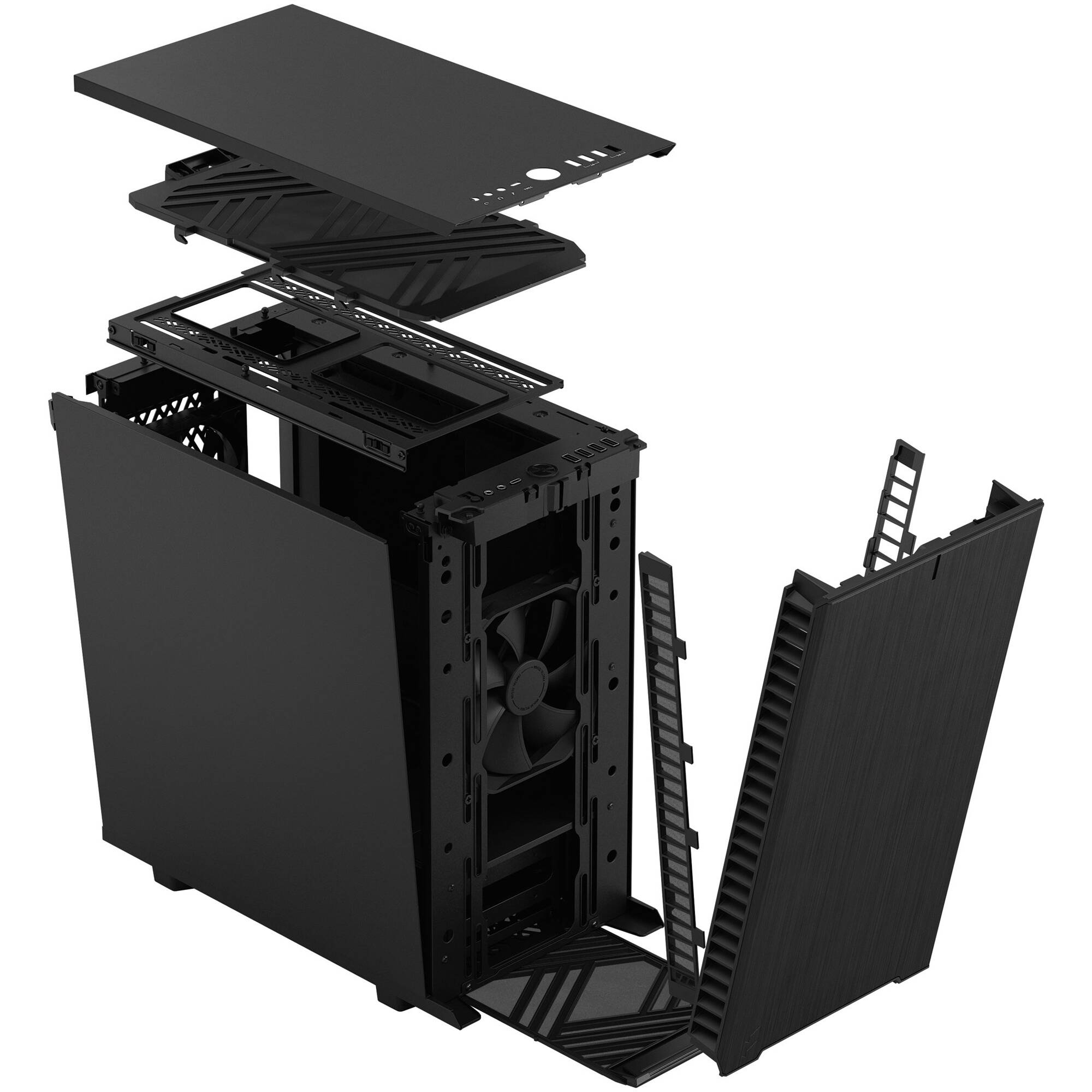 Fractal Design Define 7 Mini Black Solid compact Mini Tower PC case with solid black side panel — view 21