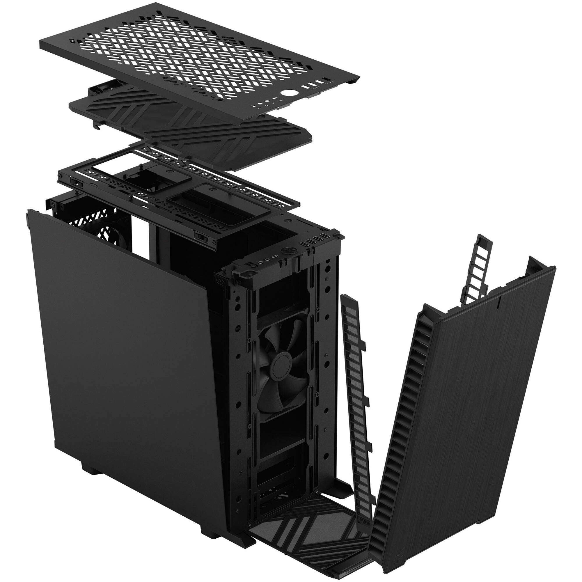 Fractal Design Define 7 Mini Black Solid compact Mini Tower PC case with solid black side panel — view 22