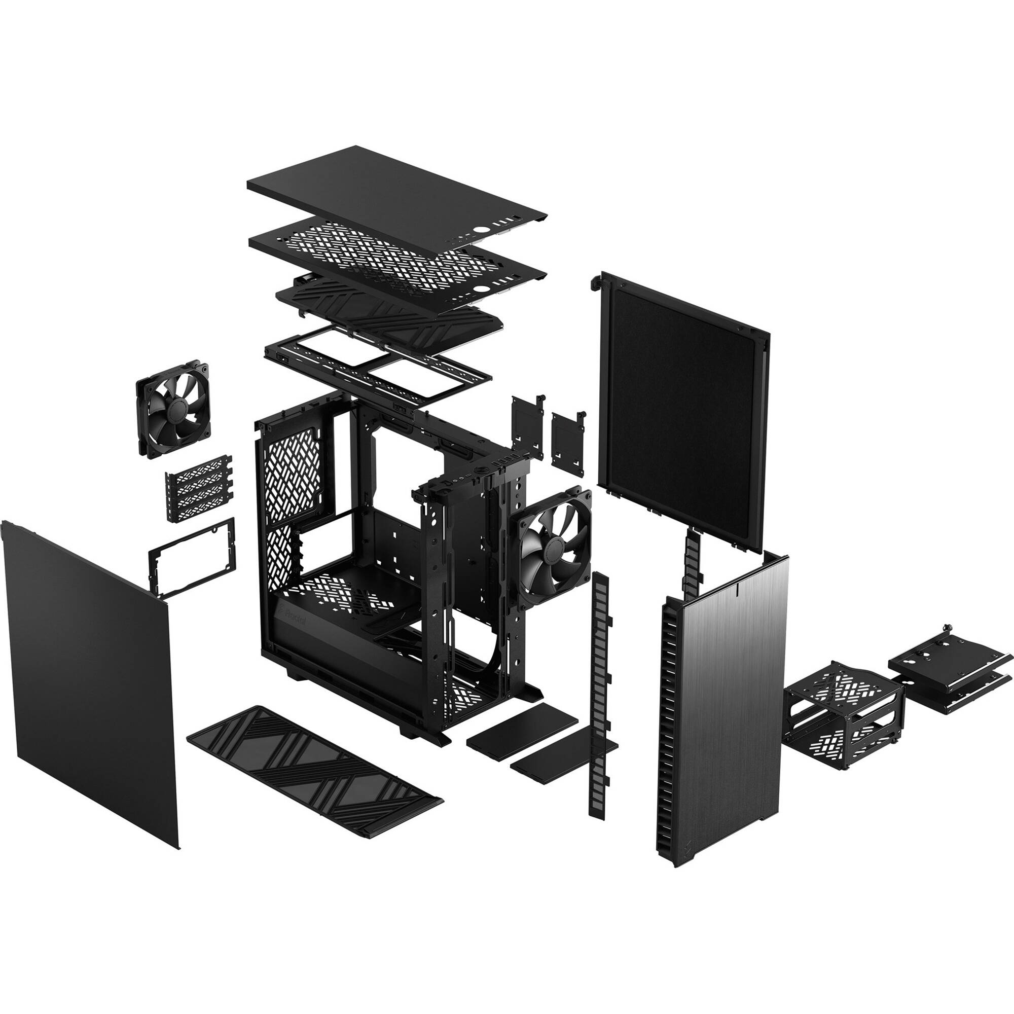 Fractal Design Define 7 Mini Black Solid compact Mini Tower PC case with solid black side panel — view 23
