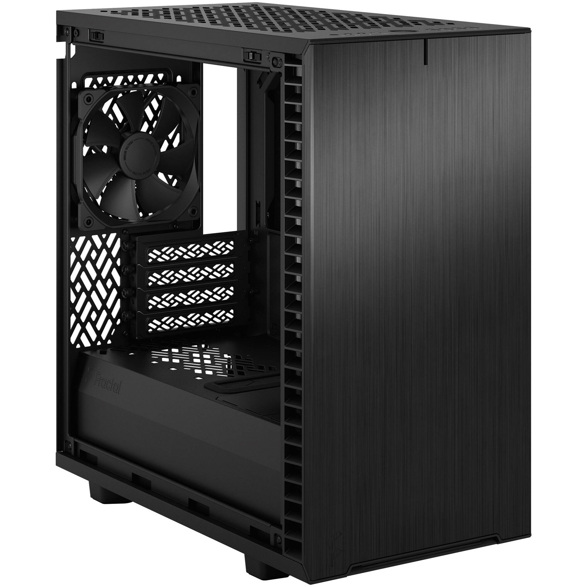 Fractal Design Define 7 Mini Black Solid compact Mini Tower PC case with solid black side panel — view 5