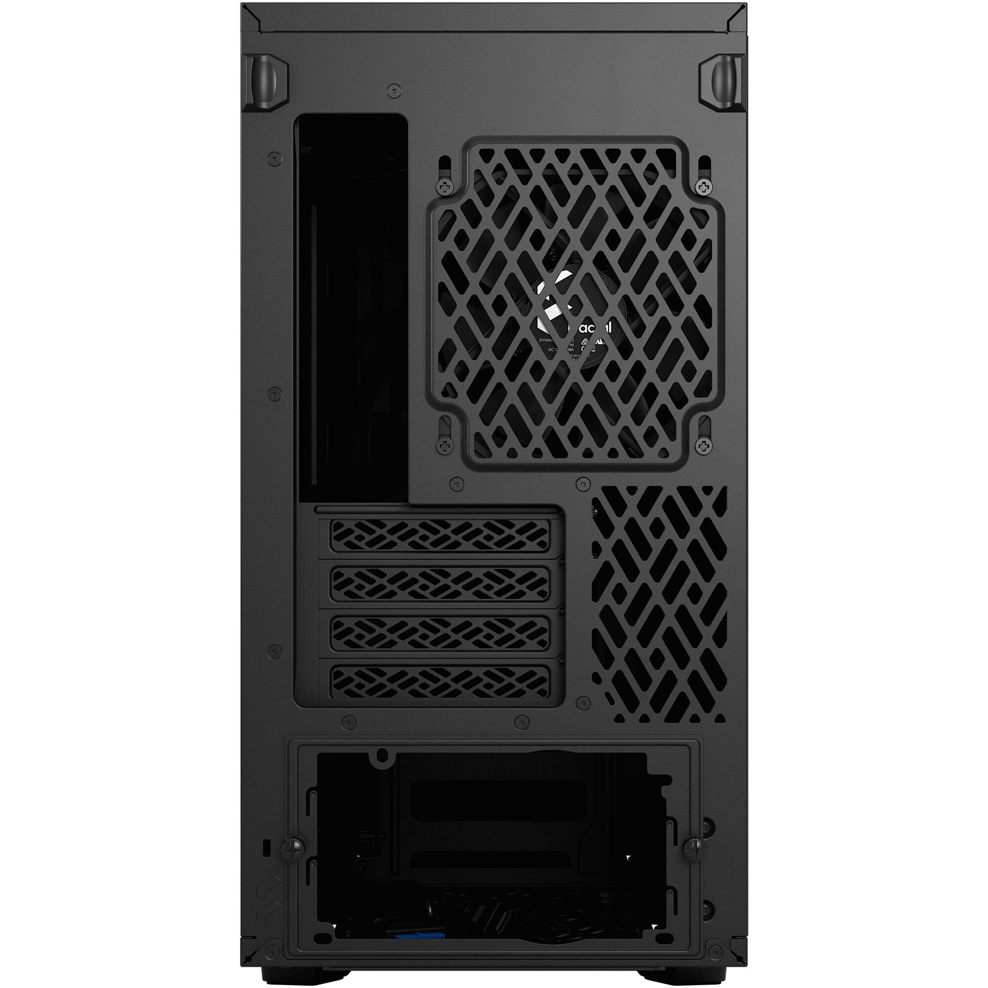 Fractal Design Define 7 Mini Black Solid compact Mini Tower PC case with solid black side panel — view 7