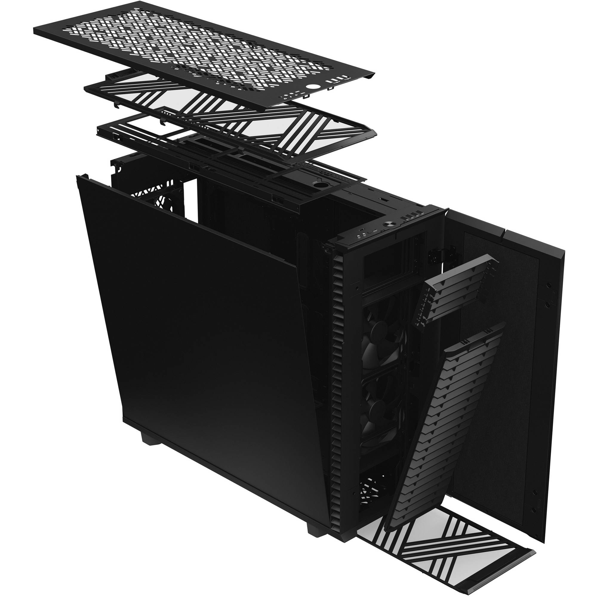 Fractal Design Define 7 XL Black Solid full tower PC case with solid black side panel — view 20