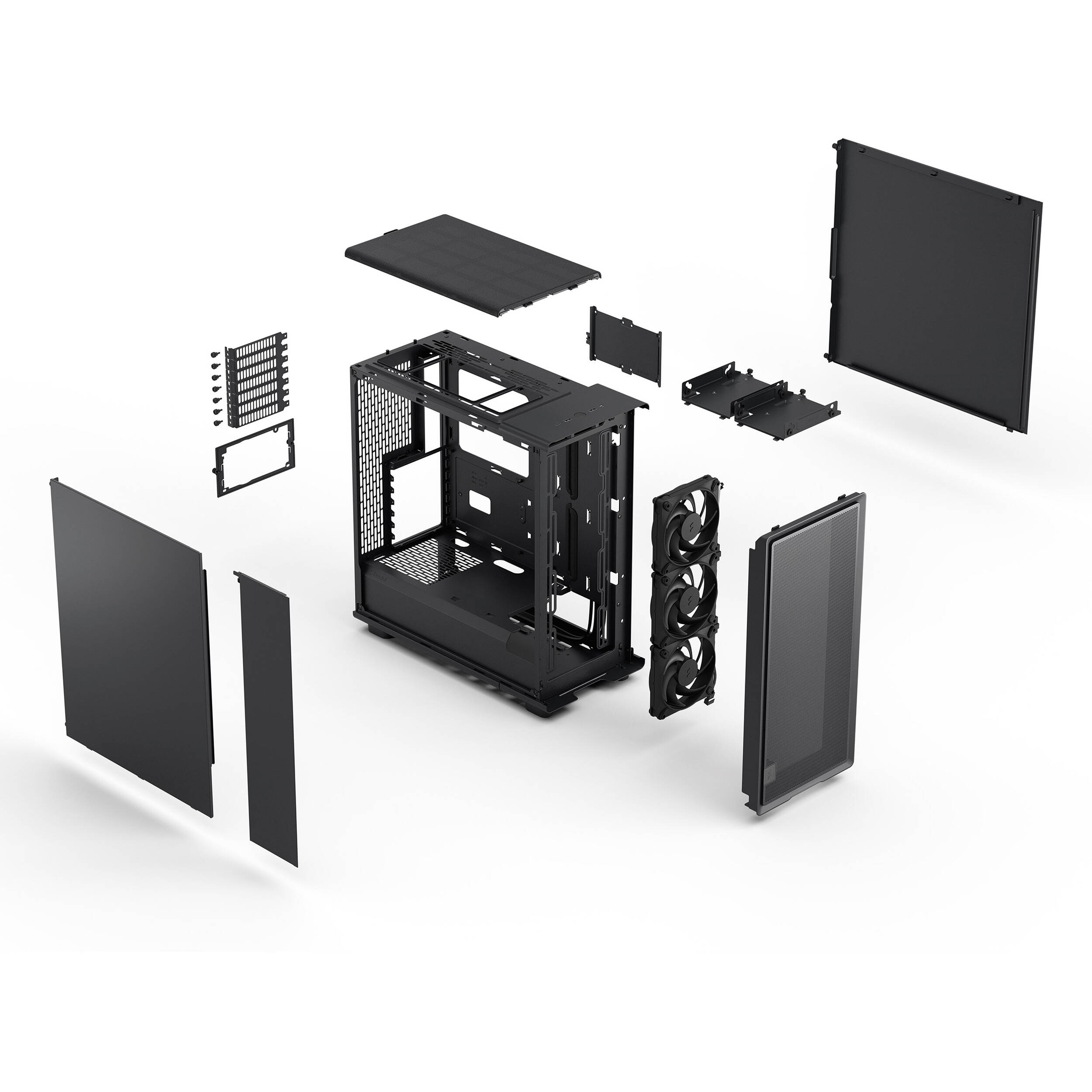Fractal Design Epoch Black Solid mid-tower PC case with mesh front and solid side panel — view 17